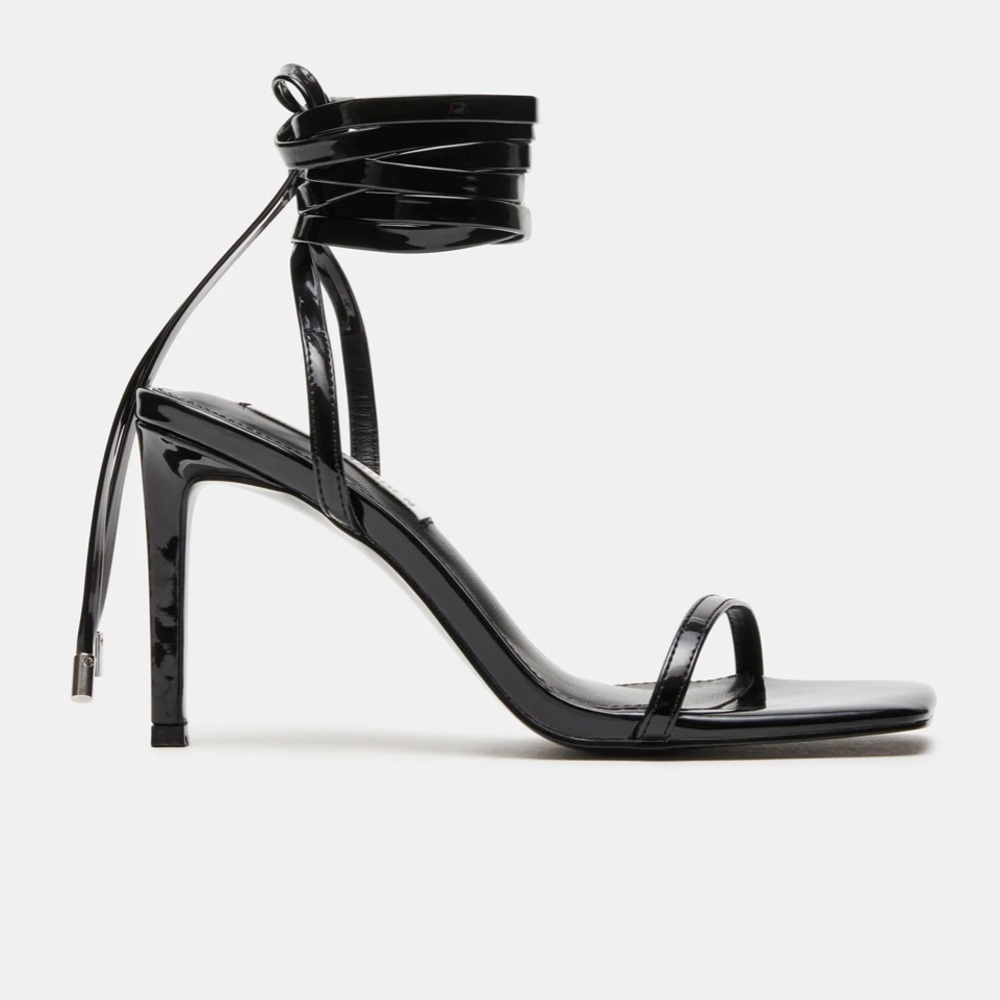 Steve Madden Black Tie Up Heels